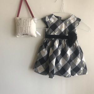 Carters holiday dress with velvet bow